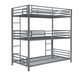 GREY TRIPLE TWIN BUNK BED - Grey Bunk Bed Bed | NorCal Furniture Santa Clara CA