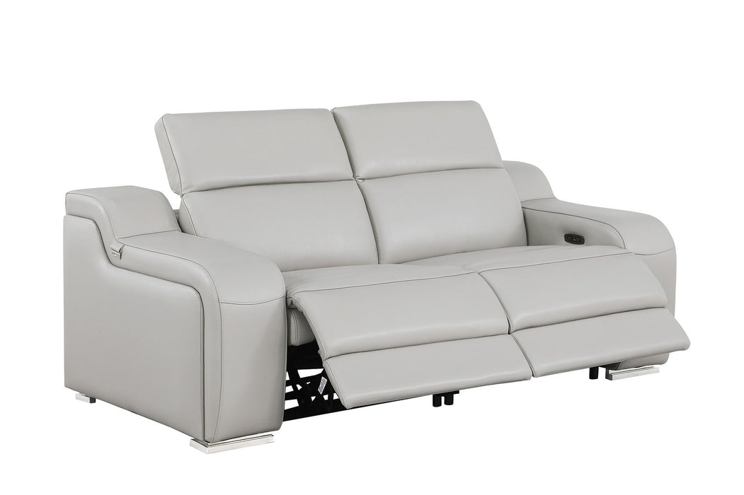 Global United 6111 Power Reclining Loveseat | Genuine Leather