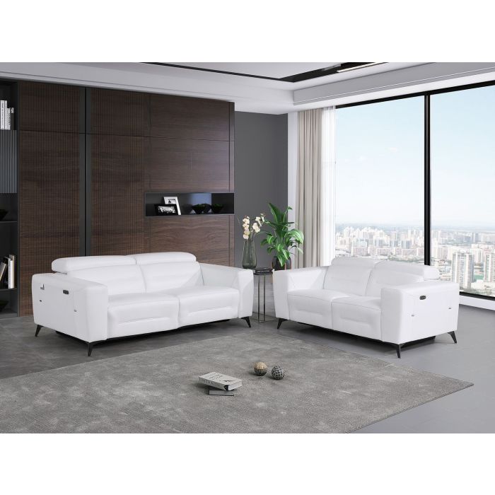 DivanItalia 989 2-Piece Reclining Set (Sofa & Loveseat) | Italian Leather