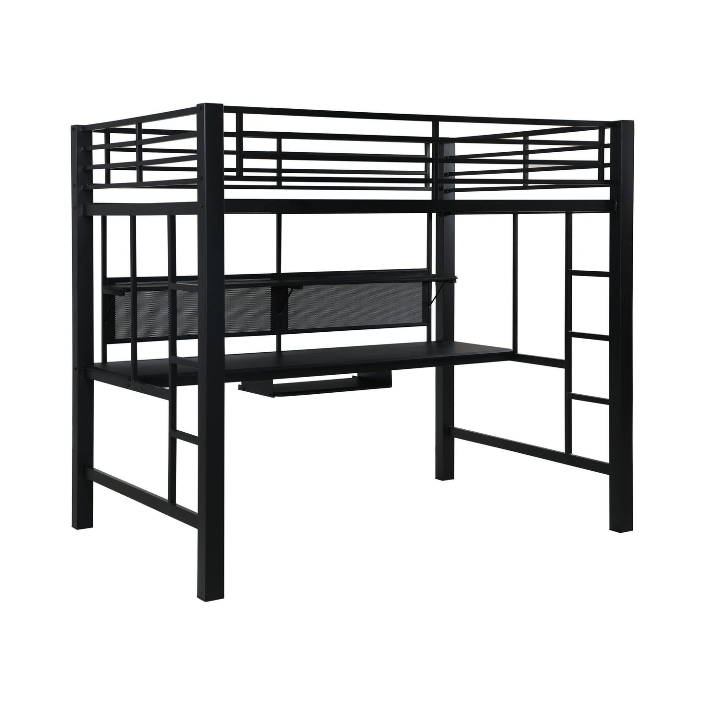 BLACK - FULL WORKSTATION LOFT BED