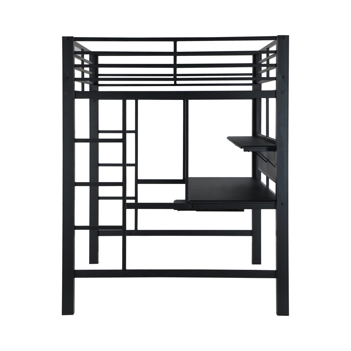 BLACK - FULL WORKSTATION LOFT BED