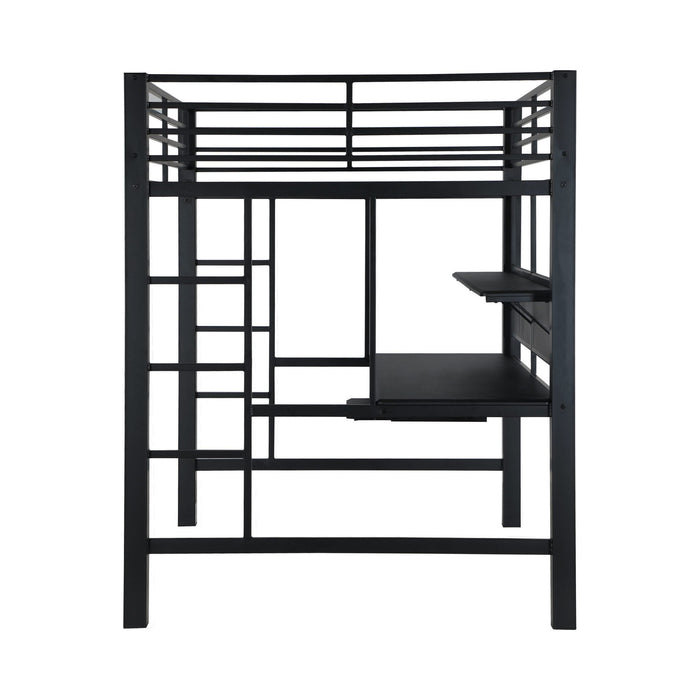 BVALON  BED - Black Contemporary Loft Bed Bed | NorCal Furniture Santa Clara CA