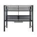 BVALON  BED - Black Contemporary Loft Bed Bed | NorCal Furniture Santa Clara CA