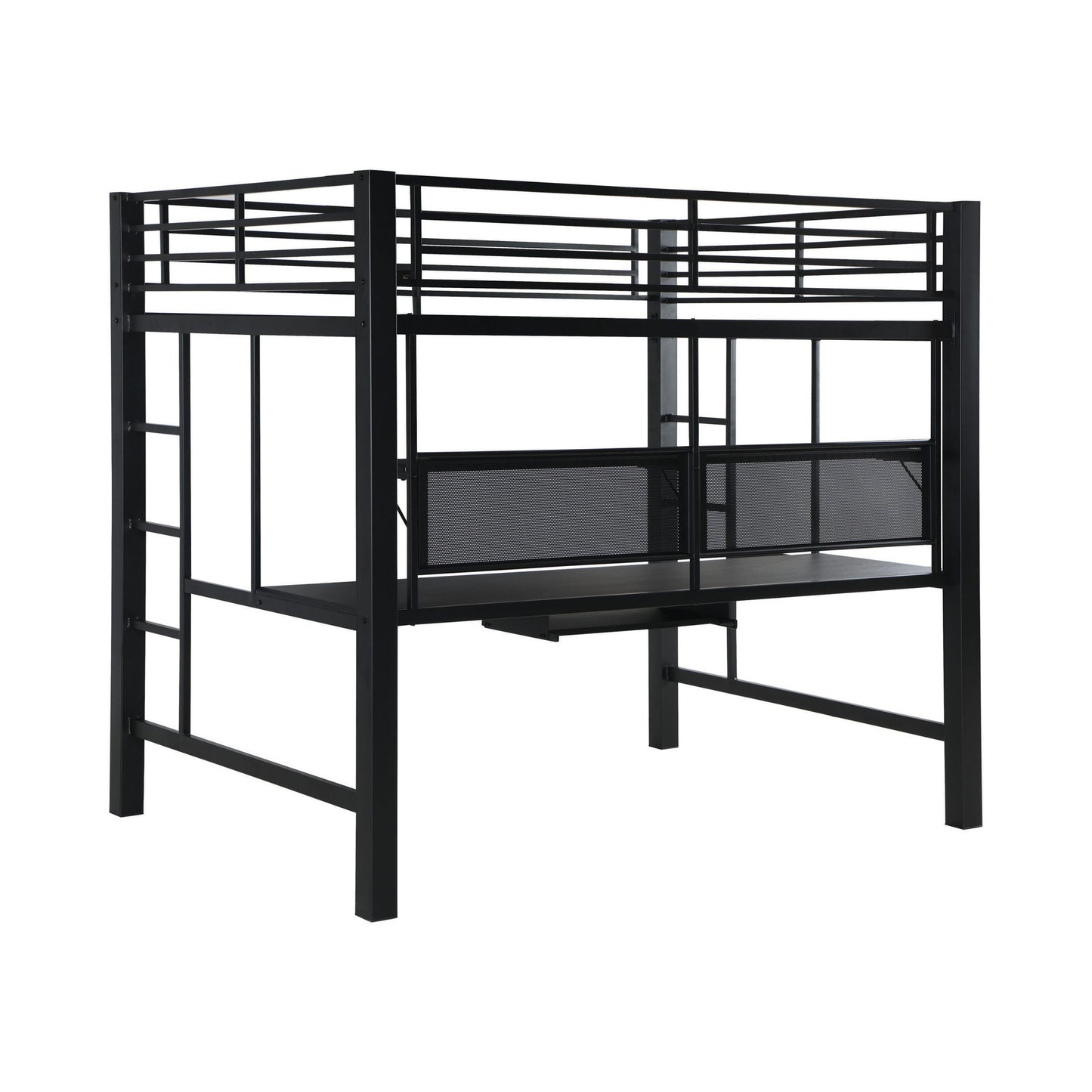 BLACK - FULL WORKSTATION LOFT BED