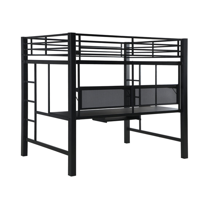 BVALON  BED - Black Contemporary Loft Bed Bed | NorCal Furniture Santa Clara CA