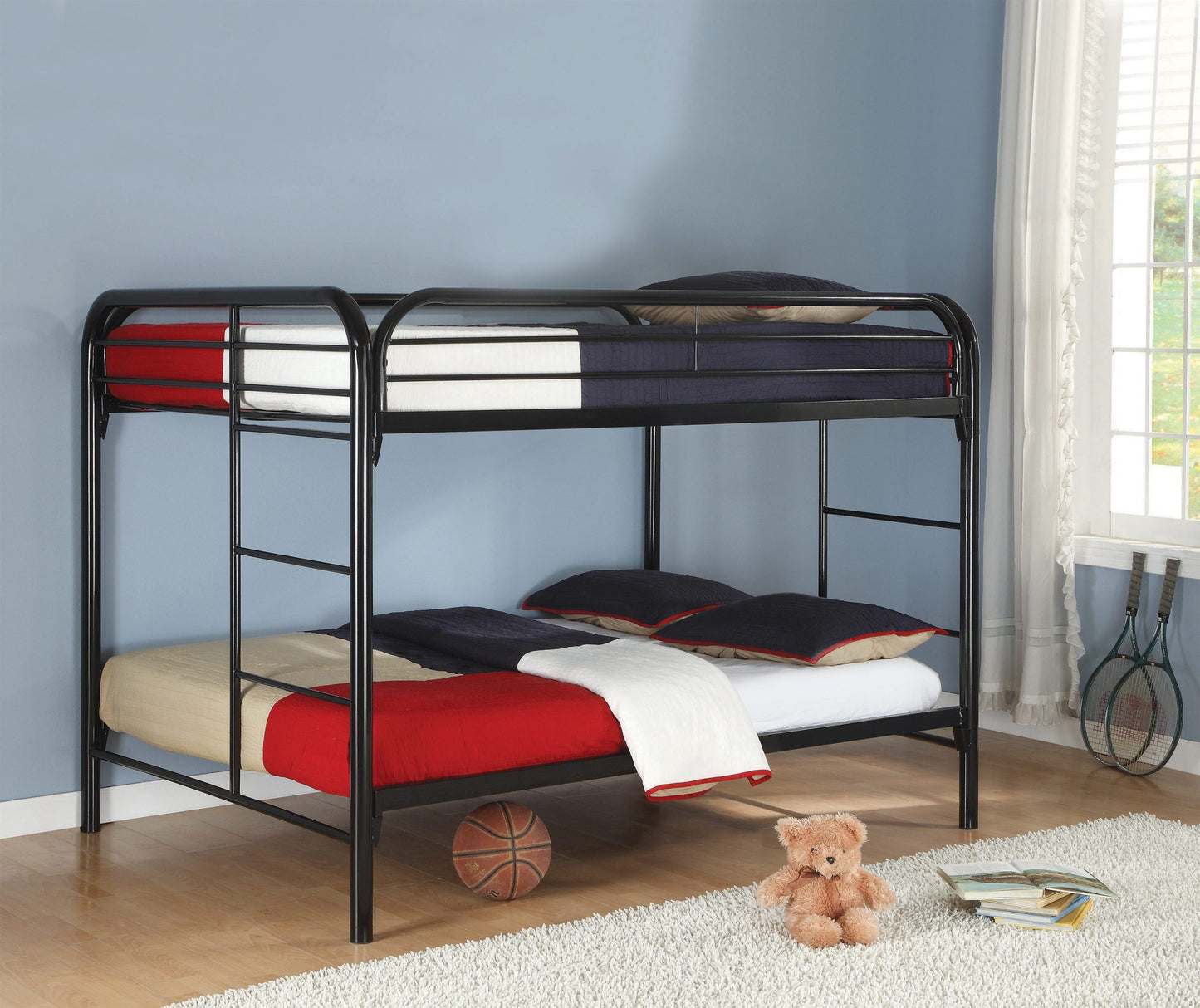 BLACK - FULL OVER FULL BUNK BED