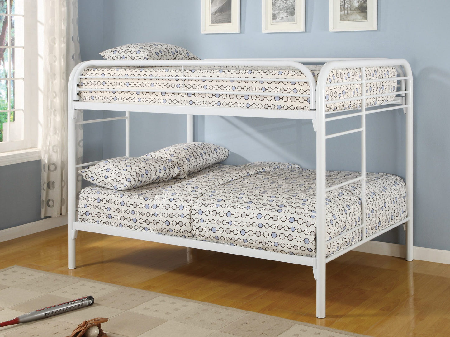 WHITE - FULL OVER FULL BUNK BED