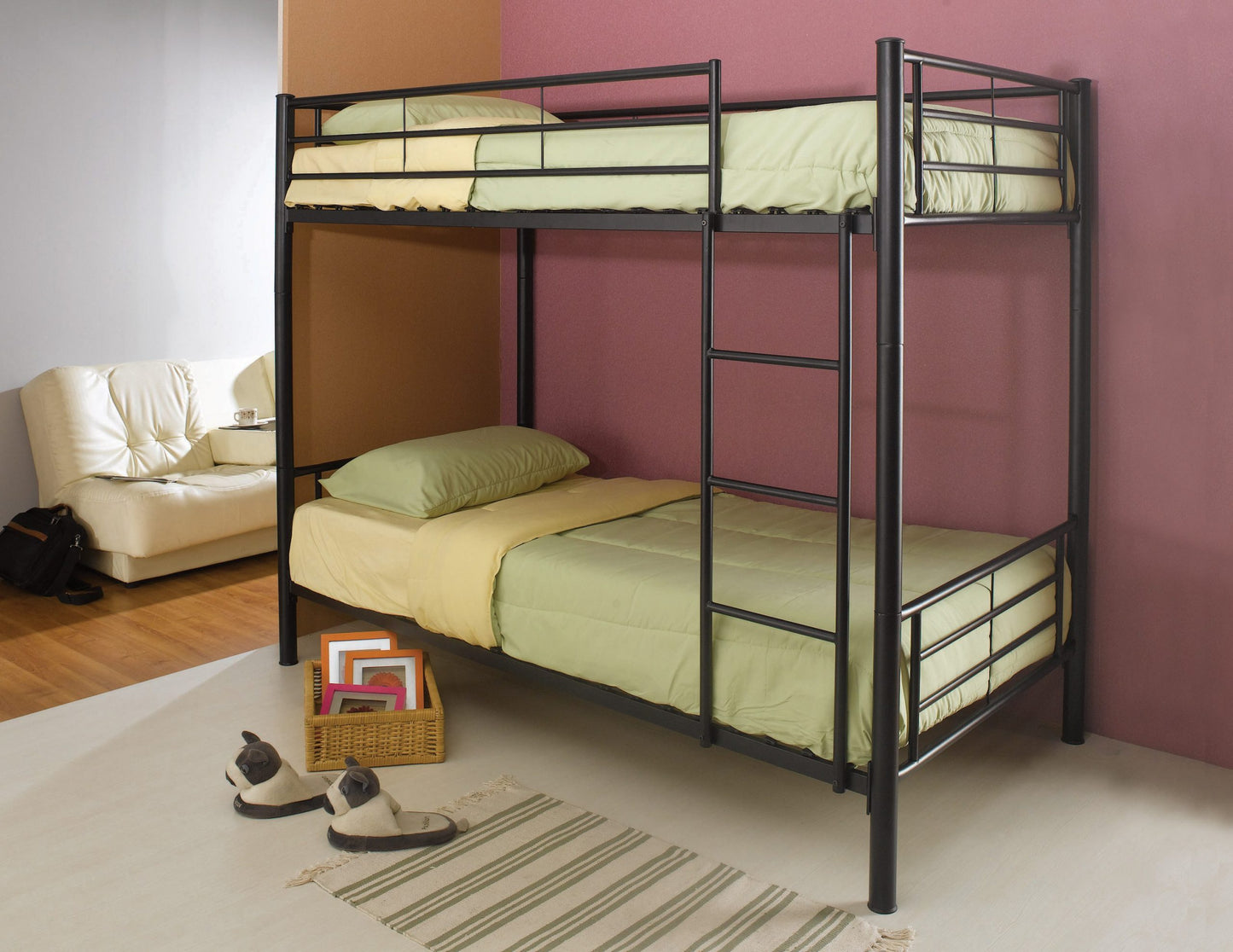 BLACK - TWIN/TWIN BUNK BED