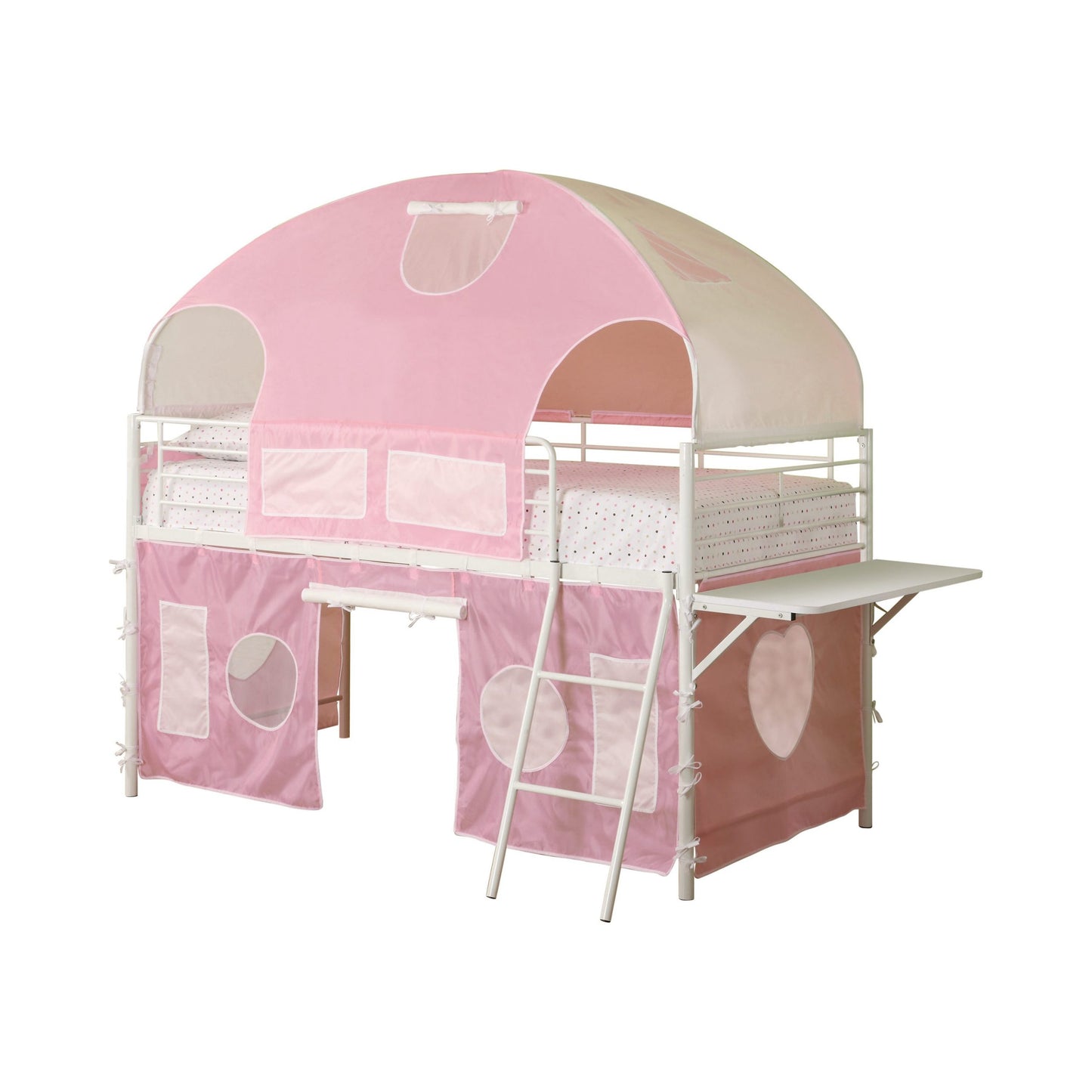 PINK/WHITE - TENT LOFT BED