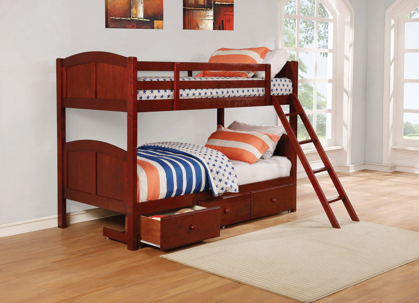 CHESTNUT - TWIN/TWIN BUNK BED