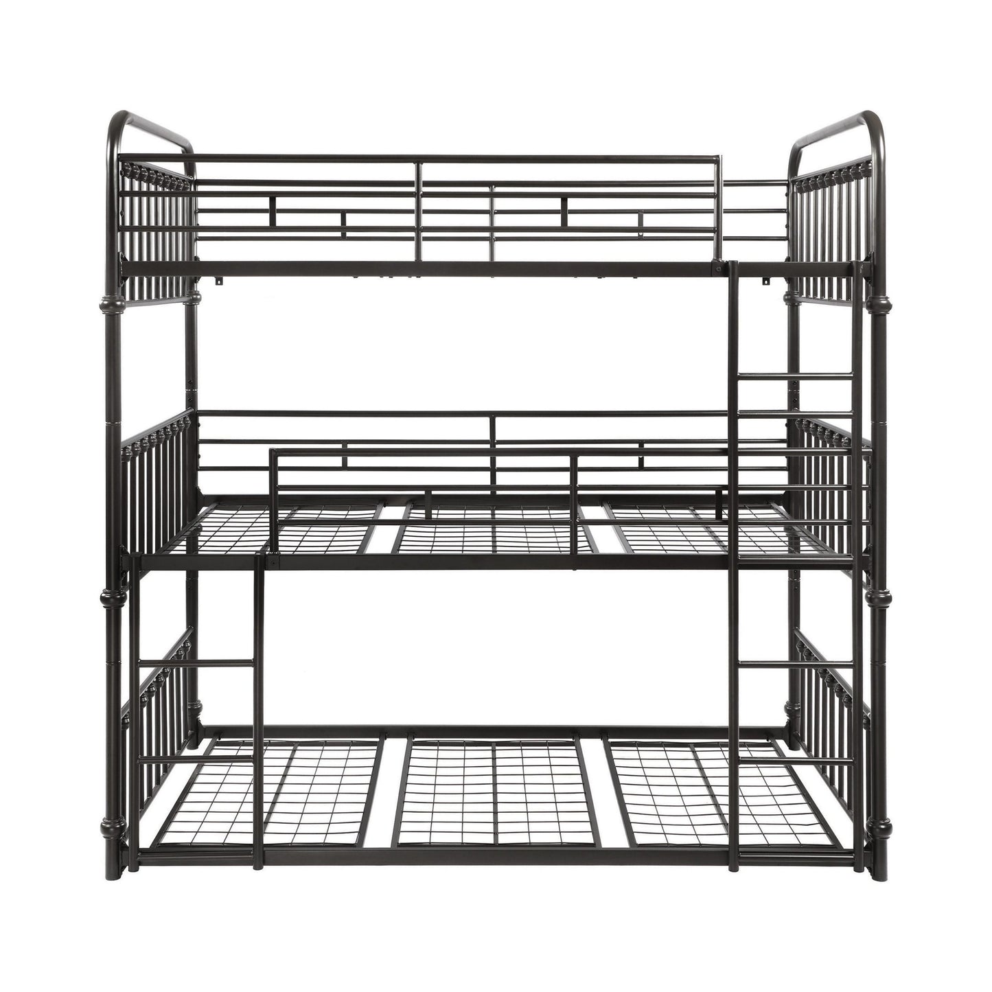 DARK BRONZE - TWIN TRIPLE BUNK BED