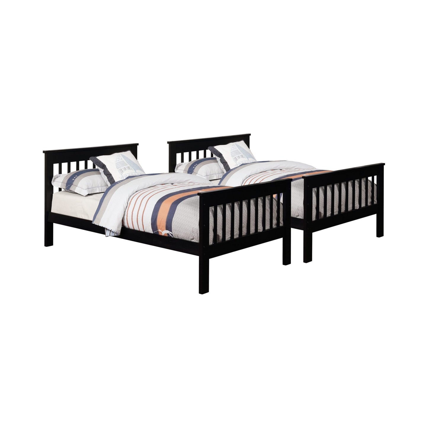 BLACK - TWIN/TWIN BUNK BED