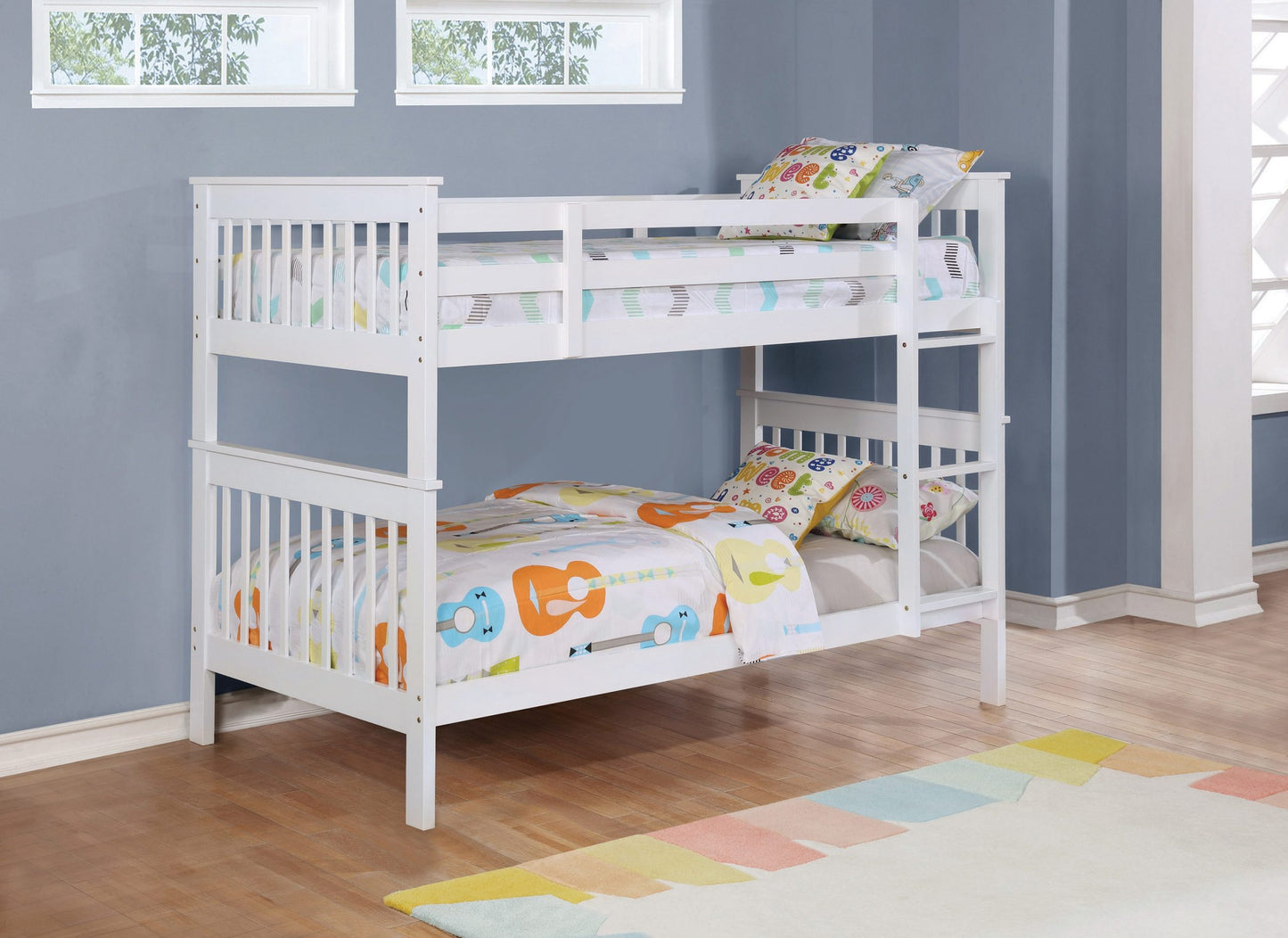 WHITE - FULL/FULL BUNK BED