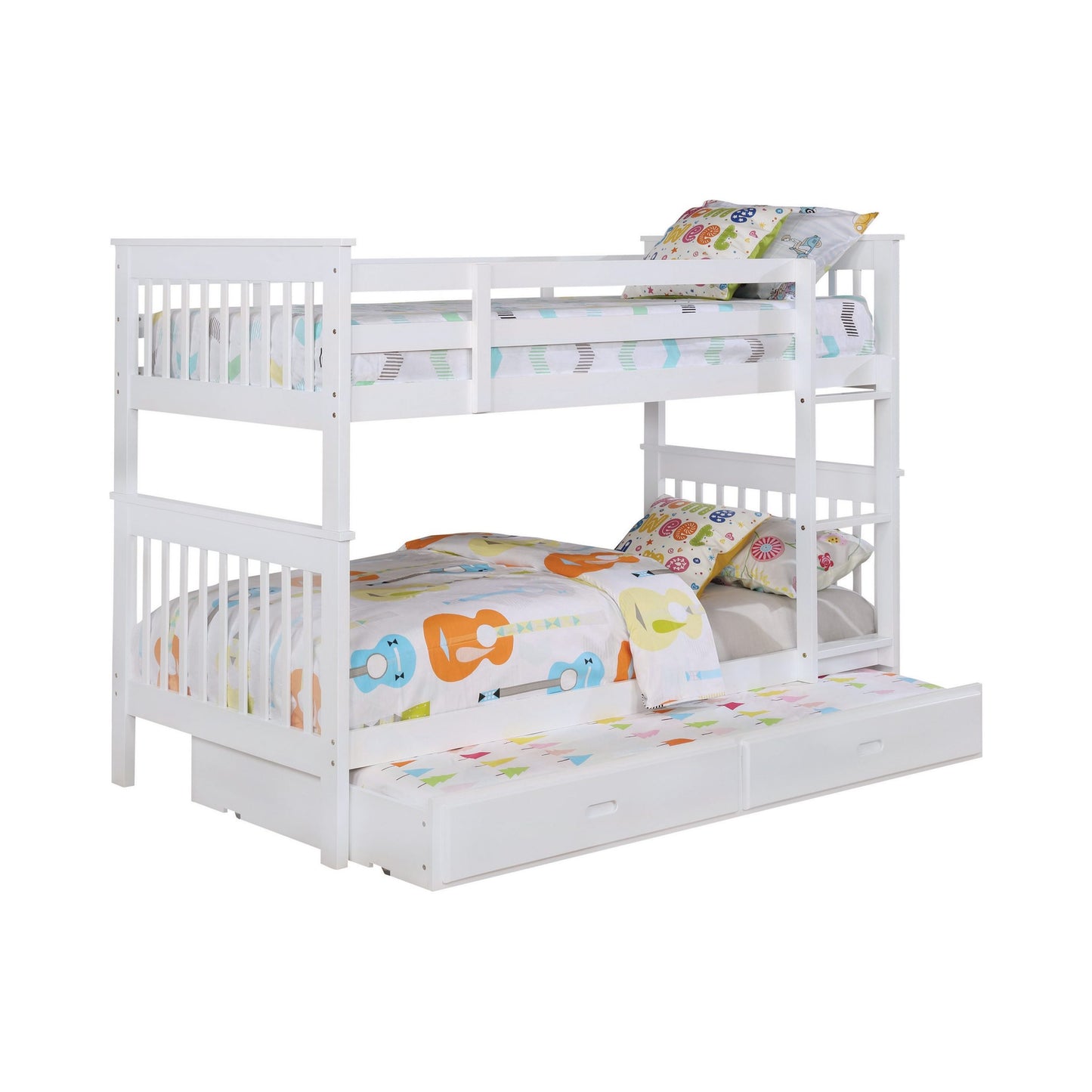 WHITE - FULL/FULL BUNK BED