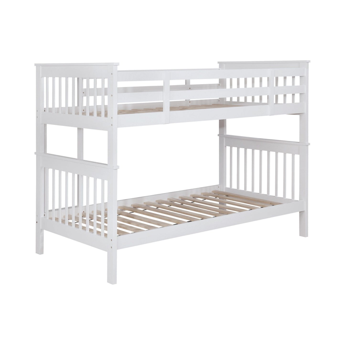 WHITE - FULL/FULL BUNK BED