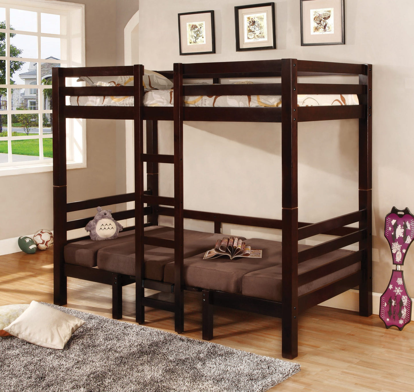 MEDIUM BROWN - LOFT BED