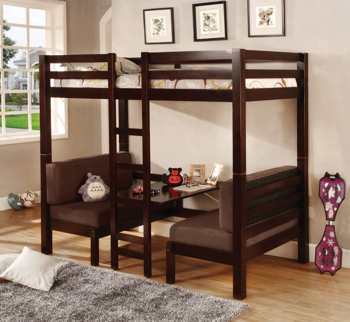 MEDIUM BROWN - LOFT BED