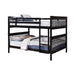 BHAPMAN  BED - Black Transitional Bunk Bed Bed | NorCal Furniture Santa Clara CA