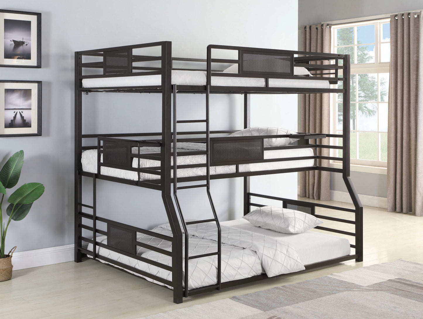 DARK BRONZE - TRIPLE BUNK BED