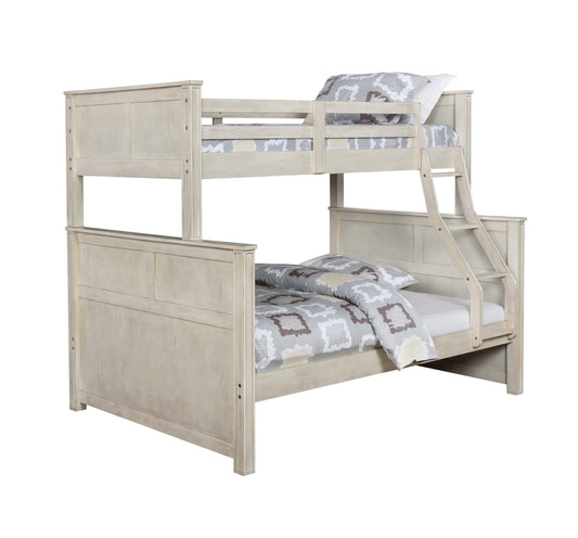 ANTIQUE WHITE - TWIN/FULL BUNK BED