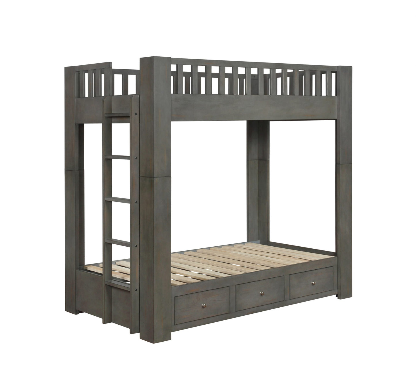 ANTIQUE GREY - TWIN/TWIN BUNK BED