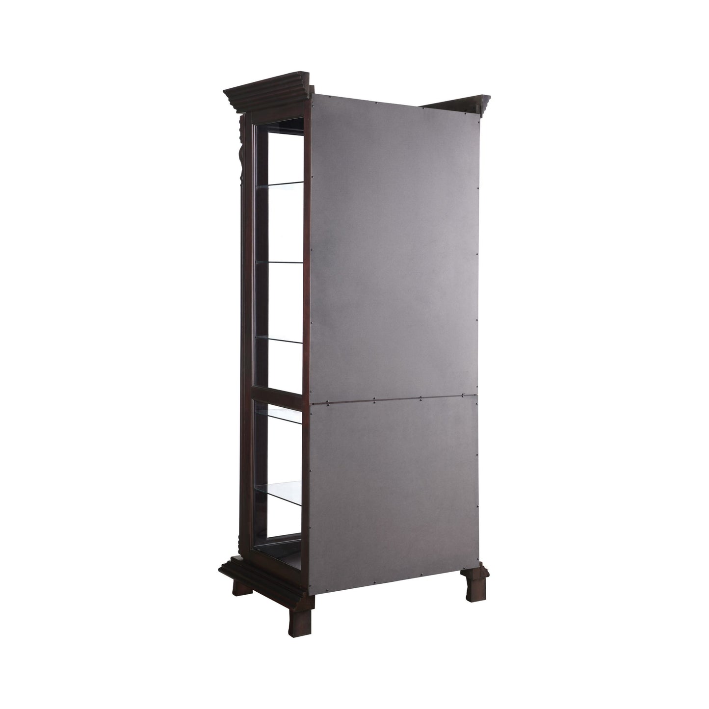 CAPPUCCINO - 6-SHELF RECTANGULAR CURIO CABINET