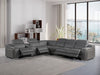 DivanItalia 1116 7pc(4pwr) Sectional – Dark Grey