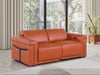 1126 DivanItalia Cream Power Reclining Loveseat | Italian Leather