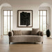Arnaud - Modern Tan Fabric + Brown Oak Loveseat Sofa