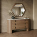 Chelton - Contemporary White Ceramic & Walnut Dresser