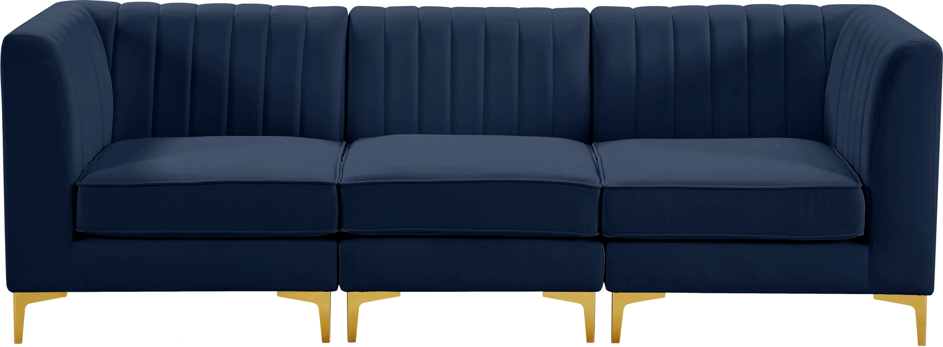 Alina Navy Velvet Modular Sofa