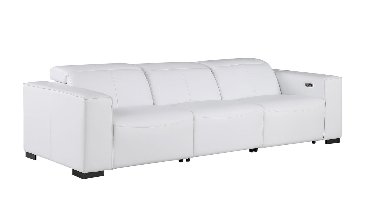 Global United 1208 3-Piece Reclining Set White