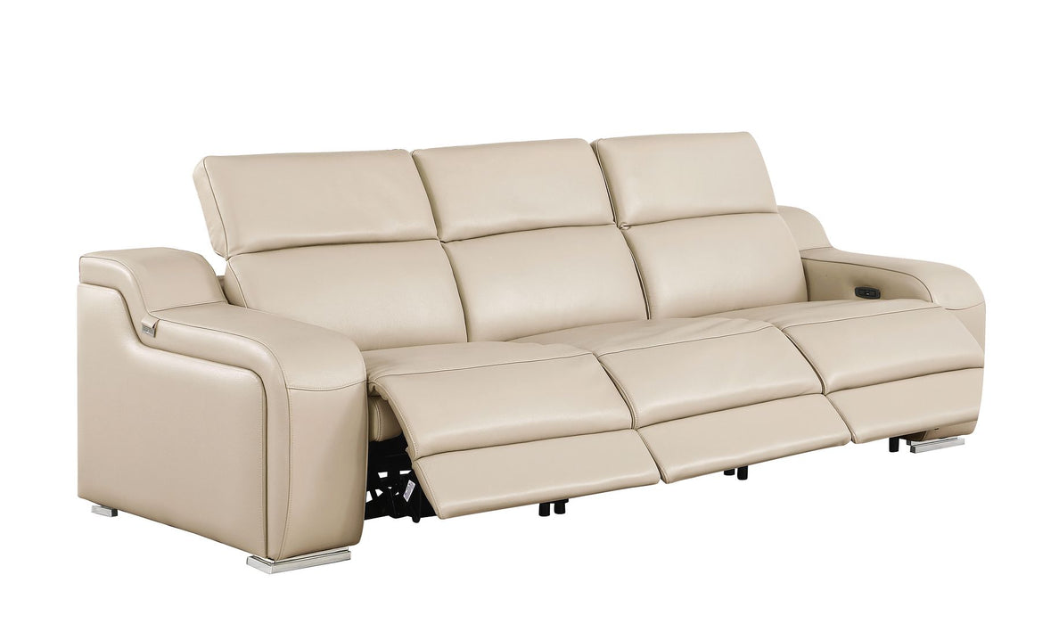 Global United 6111 3-Piece Reclining Set | Genuine Leather