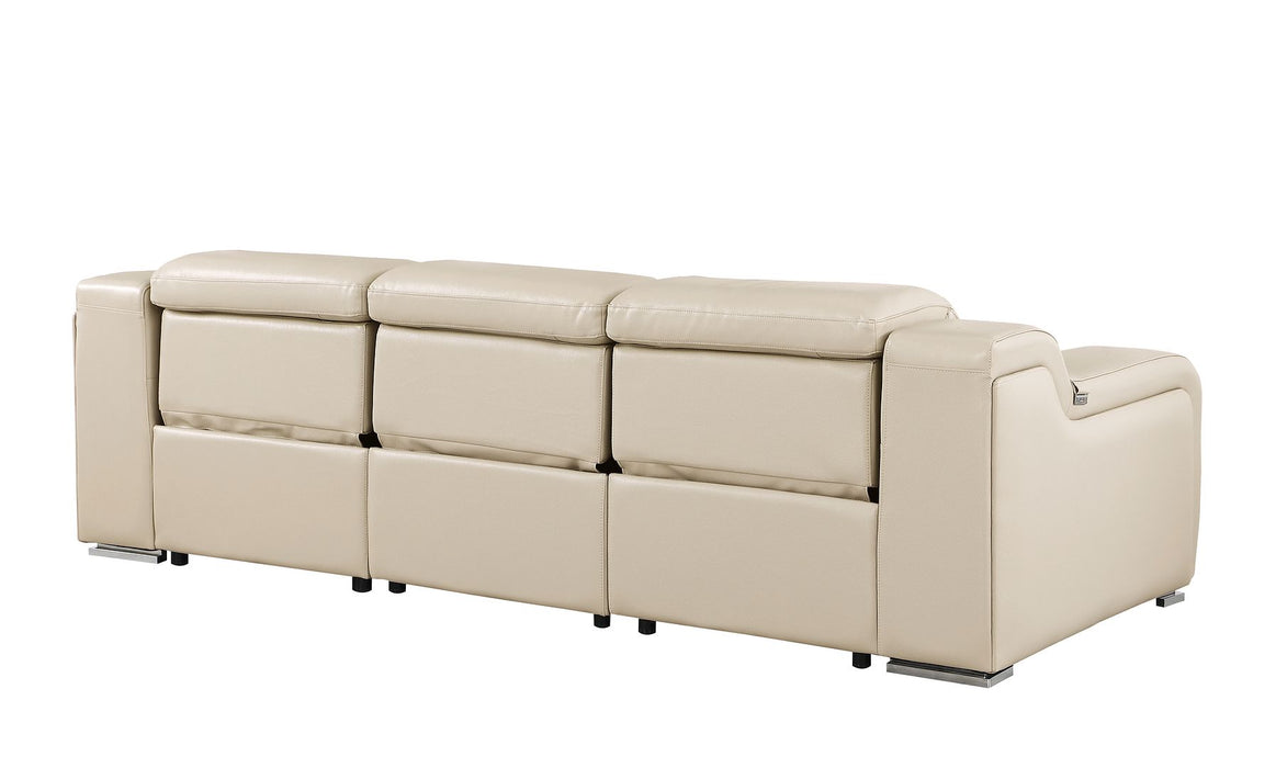 Global United 6111 3-Piece Reclining Set | Genuine Leather