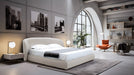 Eastern King - Lambert - Modern Beige Fabric Upholstered Bed