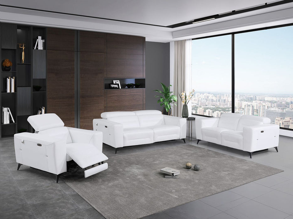 989 Power Recliner - White