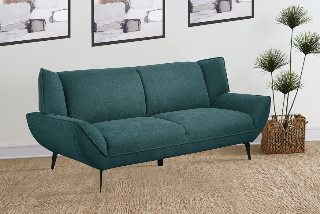 Acton Upholstered Flared Arm Sofa Teal Blue
