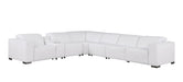 Global United 1208 White 7PC Sectional