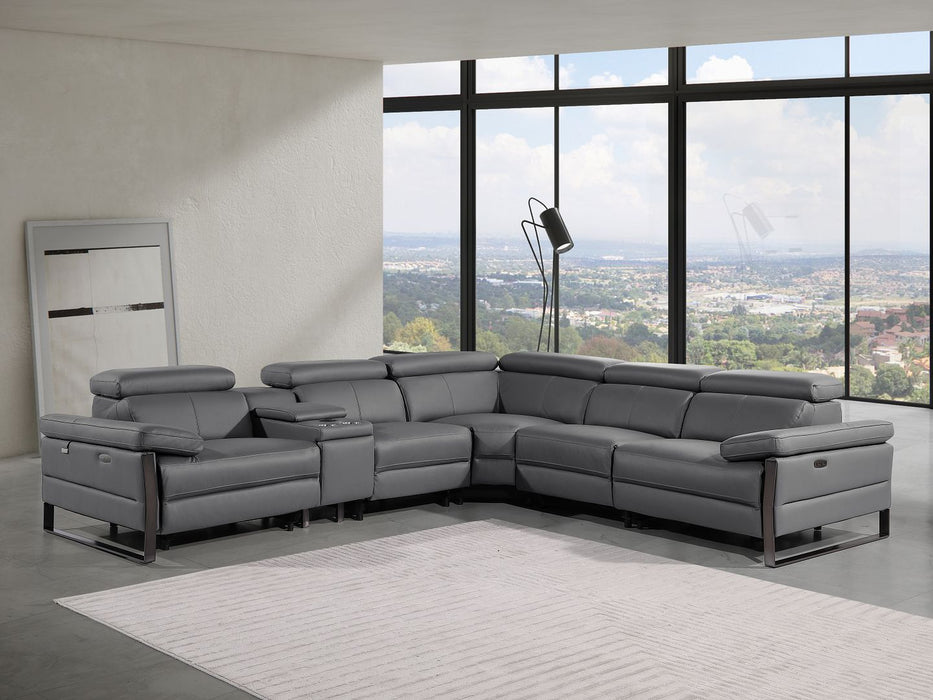 DivanItalia 1246 6-Piece Sectional Dark Grey