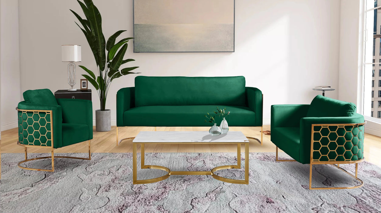 Casa Green Velvet Loveseat