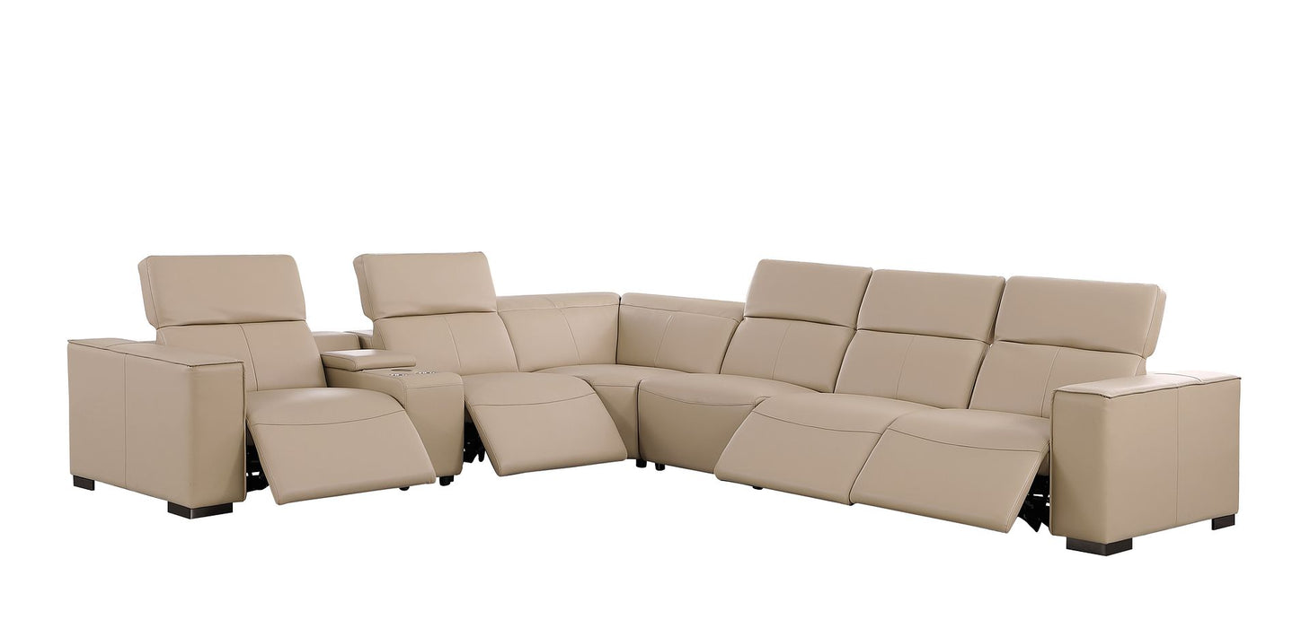 Global United 1208 Beige 7PC Sectional