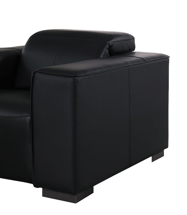 Global United 1208 Black 7PC Sectional