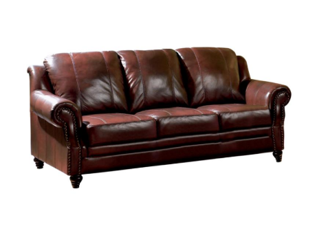 Elevations Princeton Burgundy Sofa