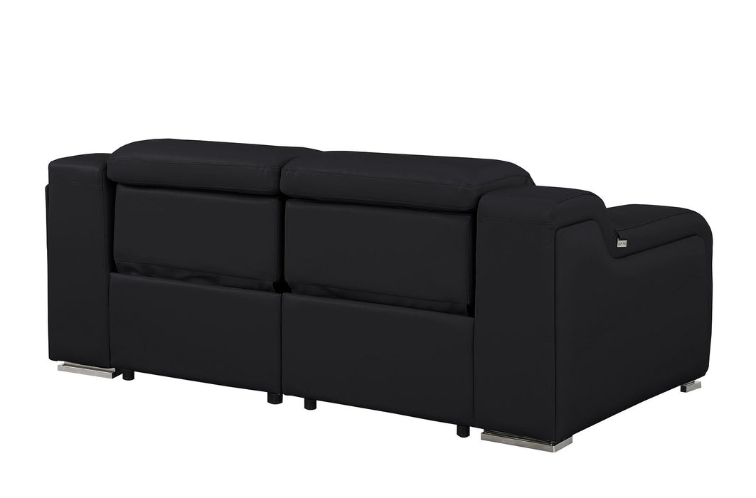 Global United 6111 Power Reclining Loveseat | Genuine Leather