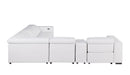 Global United 1208 White 6PC Sectional