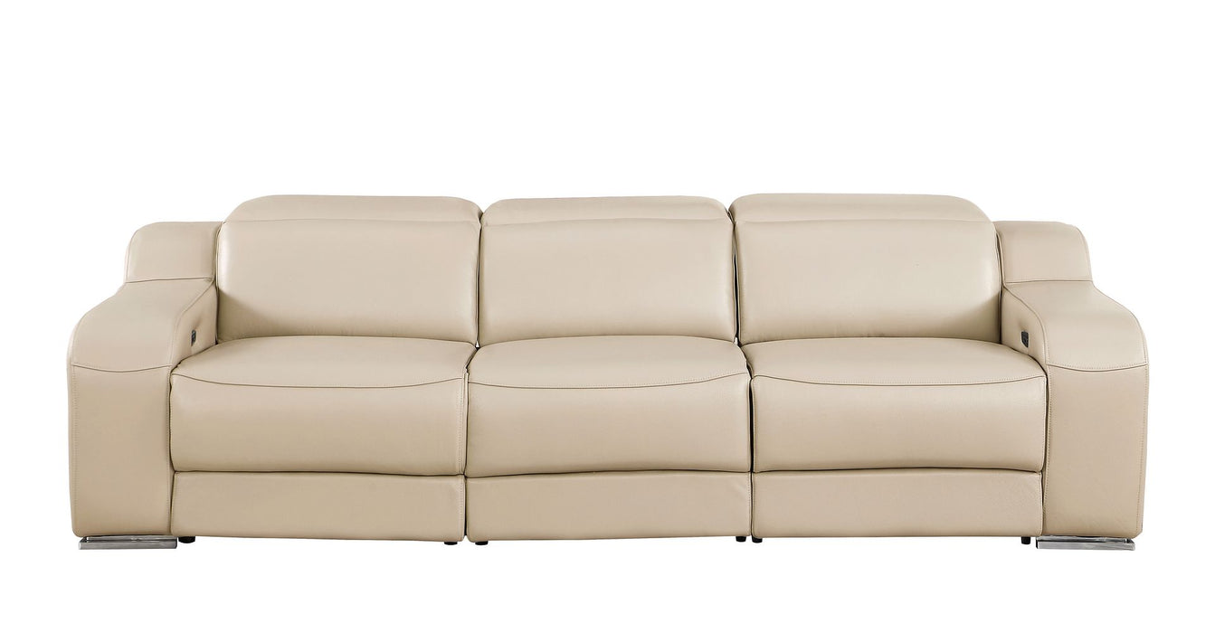 Global United 6111 3-Piece Reclining Set – Beige