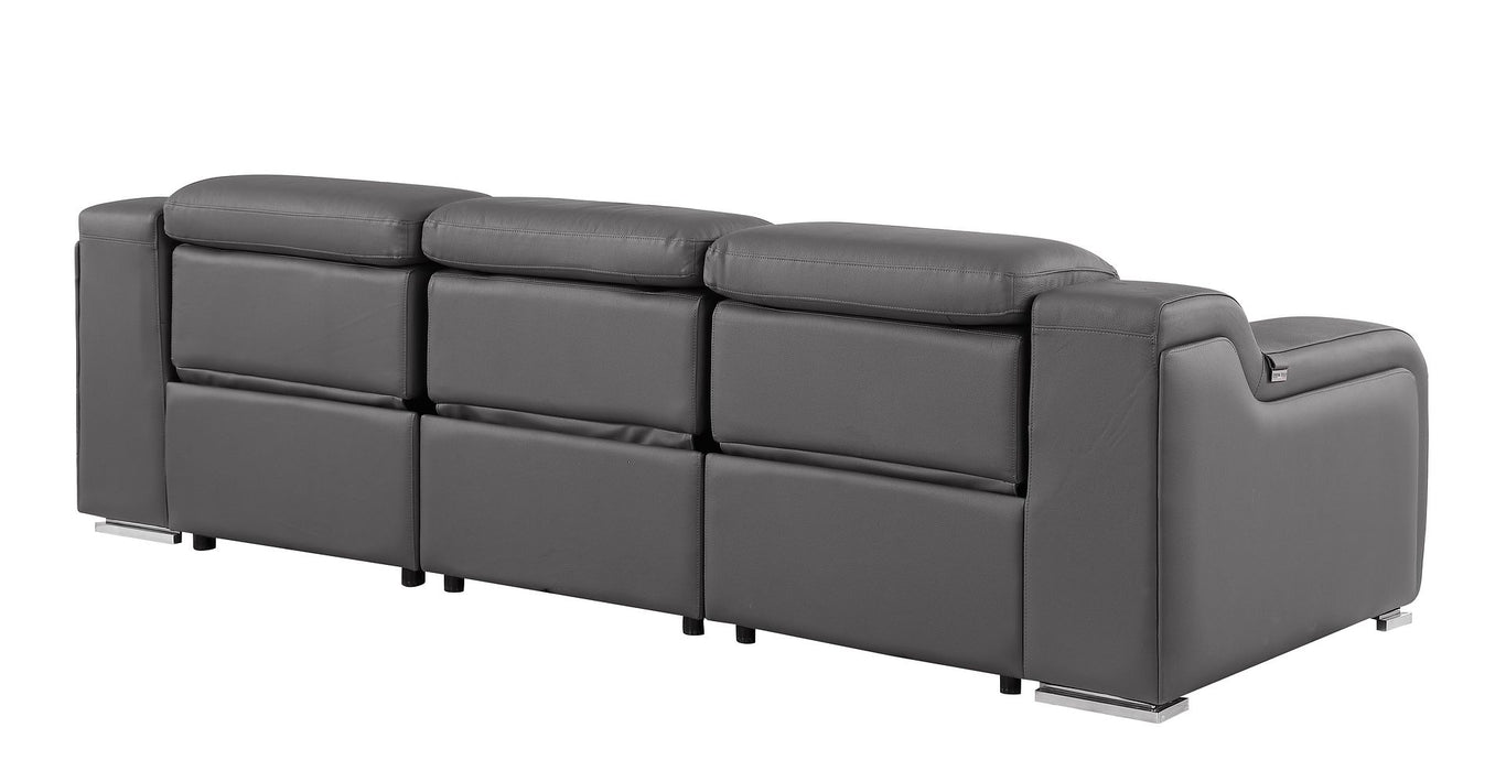 Global United 6111 2-Piece Reclining Set | Genuine Leather