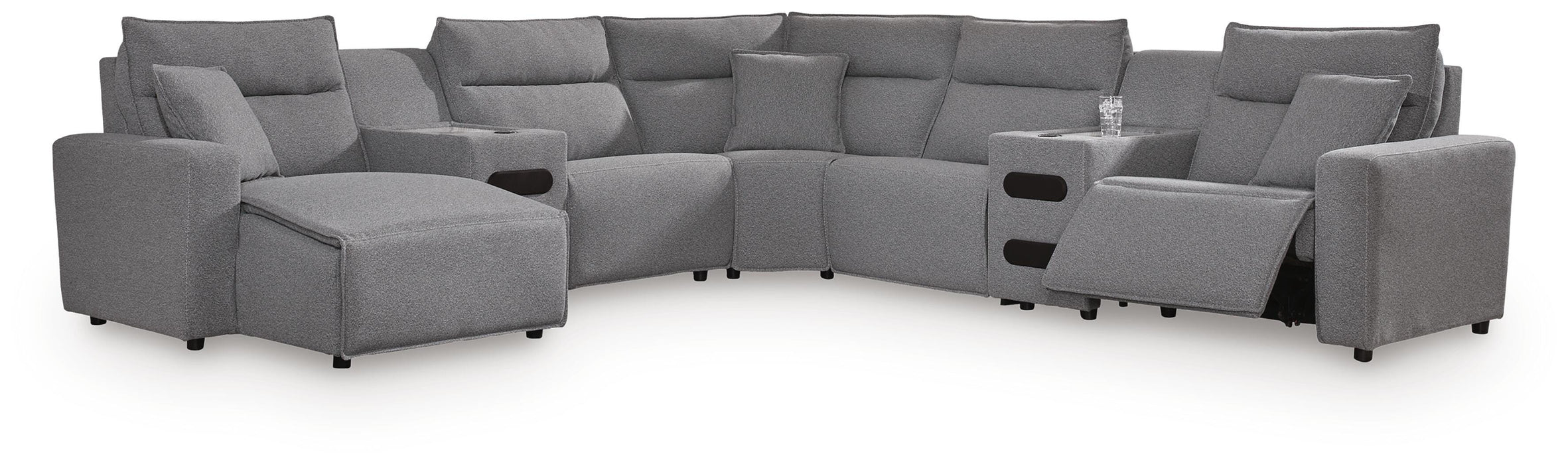 Modmax II Power Reclining Sectional with Chaise and Audio Consoles