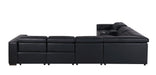 Global United 1208 Black 7PC Sectional