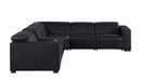 Global United 1208 Black 6PC Sectional